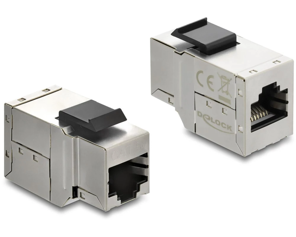 Delock Keystone-Modul Kupplung RJ45 Buchse zu RJ45 Buchse Cat.6A