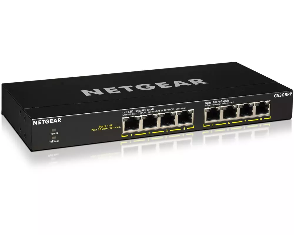 Netgear PoE+ Switch GS308PP 8 Port