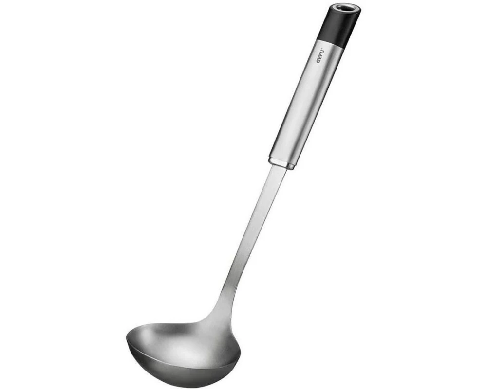 GEFU Schöpflöffel Primeline 34.2 cm, Schwarz/Silber