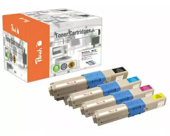 Peach Tonerset OKI 44973533-6 BK, C, M, Y