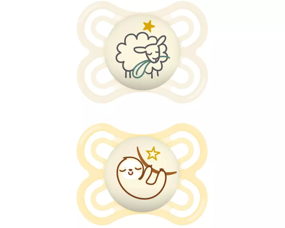 MAM Nuggi Perfect Night 2 Stk. Unisex 0-6 Mt.