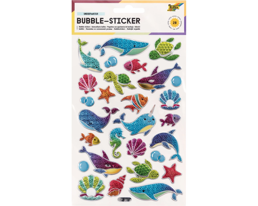 FOLIA Bubble-Sticker 14x21cm 19502 Underwater