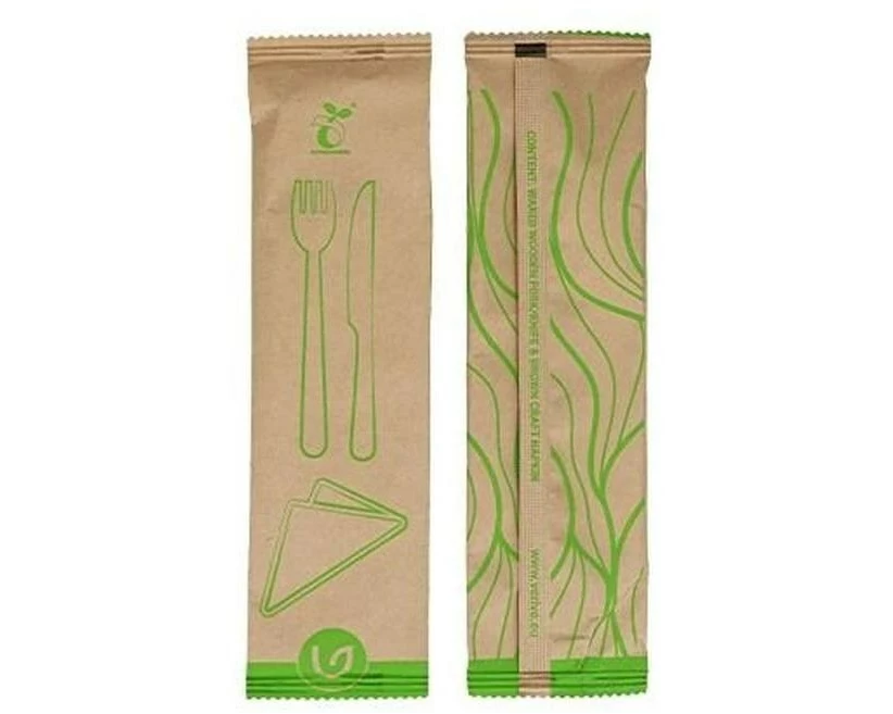 Verive Einweg-Besteckset 3-tlg. 100 Stück Braun