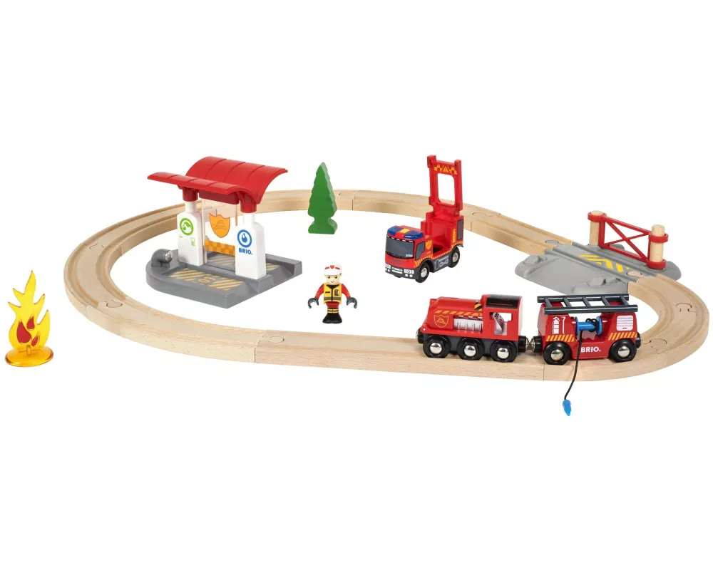 BRIO Eisenbahn Feuerwehr Set