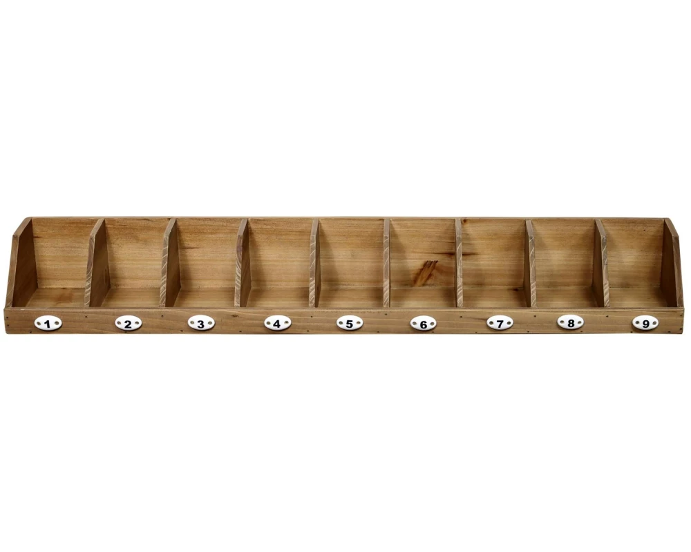 Chic Antique Wandregal mit 9 Ablagen Braun