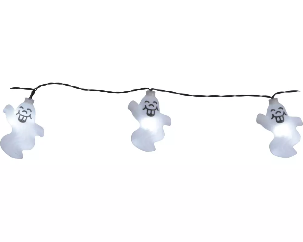 Star Trading Lichterkette Halloween Ghosts 210 cm, Weiss