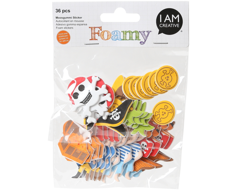 I AM CREATIVE Foamy 4019.51 Pirat, 36 Stück