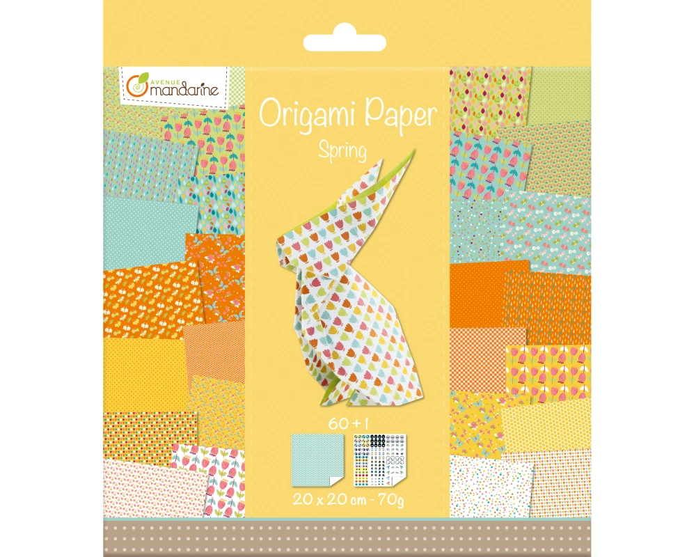 MANDARINE Origamipapier 20x20cm OR505O Frühling 70g 60 Blatt