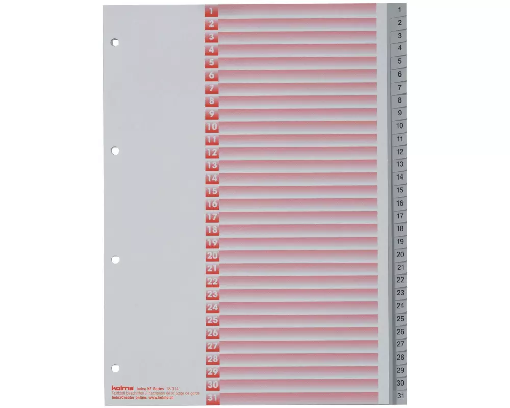 Kolma Register A4 KolmaFlex 1-31