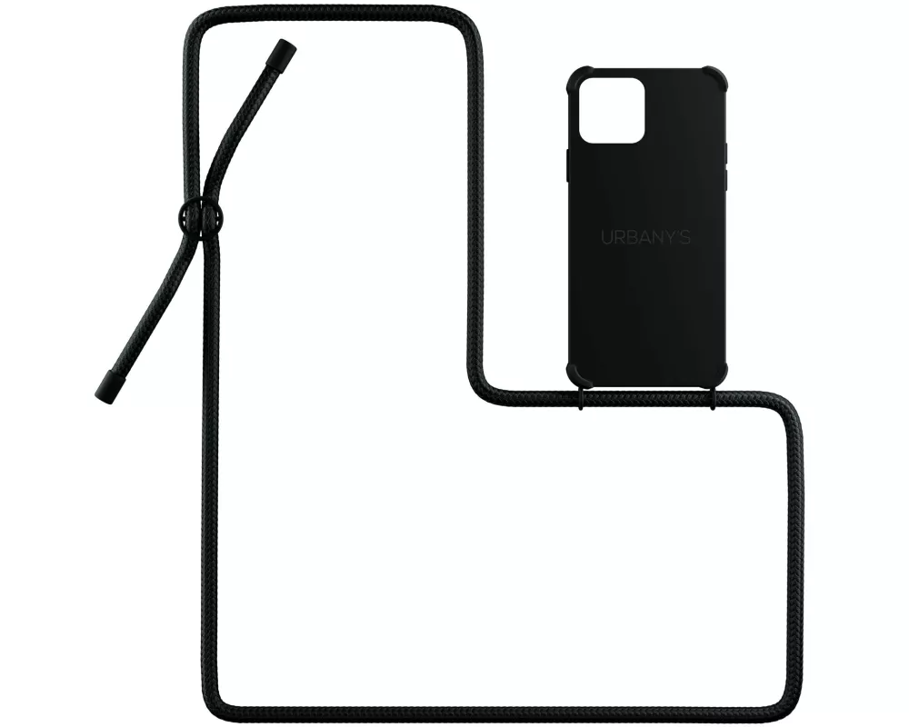 Urbany's Necklace Case iPhone 14 All Black Matt