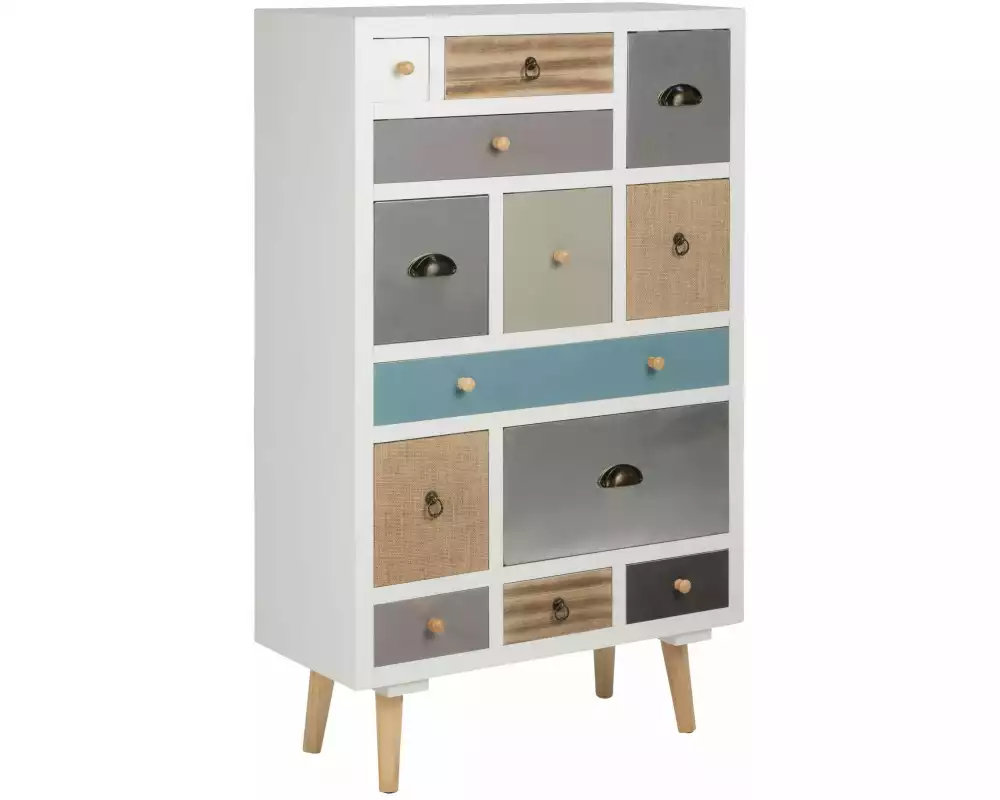 AC Design Kommode Thais 70 cm x 114 cm, Mehrfarbig/Weiss