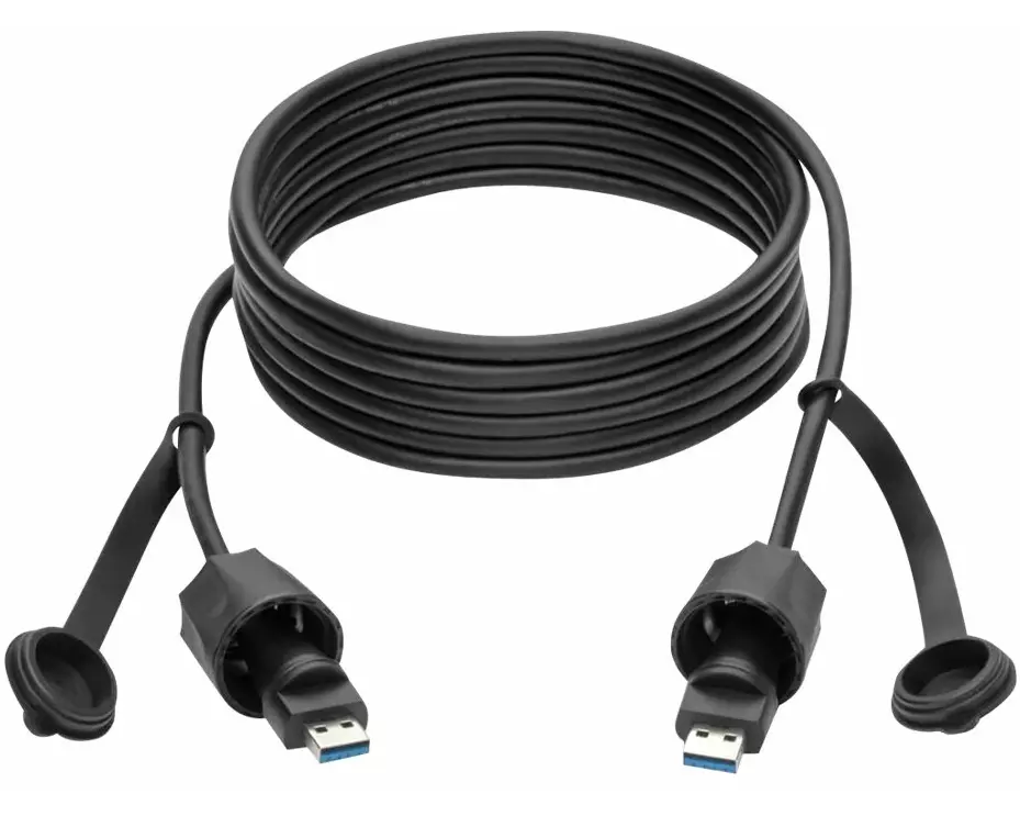 EATON TRIPPLITE USB-A Male to USB-A Male Cable, SuperSpeed, 3.0/3.1, Industrial, 10ft. 3.05m - IP68, Shielded, TAA