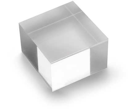 DEFLECTO Acrylblock 75x50mm AB250 transparent poliert