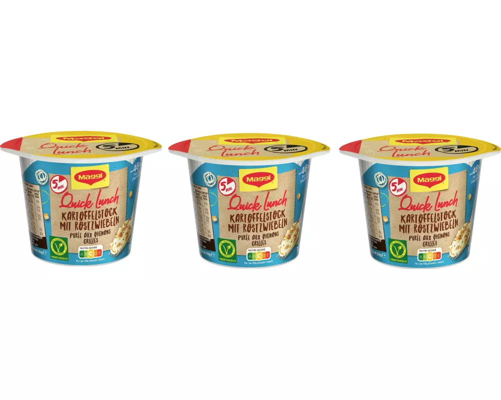Maggi Quick Lunch Kartoffelstock mit Röstzwiebeln 3 x 56 g