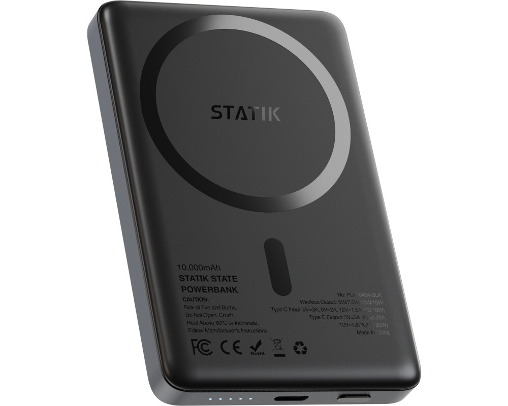 STATIK State Power Bank 10000mAh PUP-0434-BLK semisolid,MagSafe-compatible