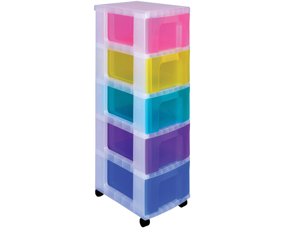 USEFULBOX Aufbewahrungsbox 42x30x105cm 68514400 5x12 Liter Schubladen