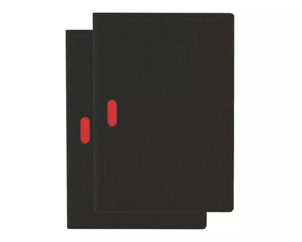 PaperOh Notizbuch Ondulo Schwarz, 2 Stück
