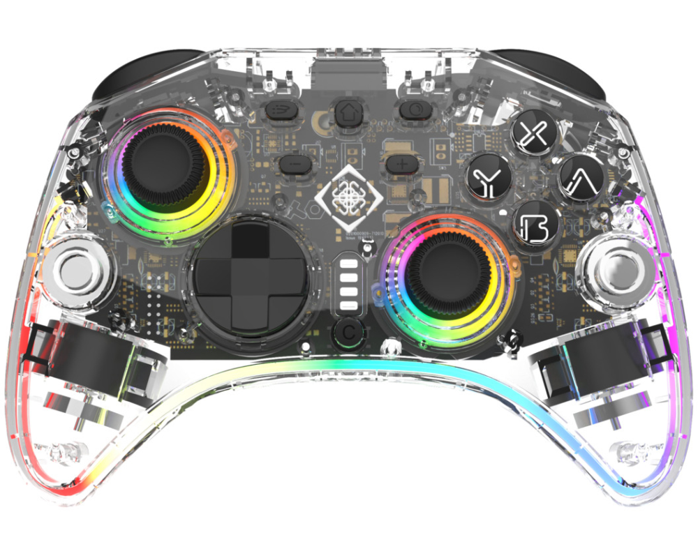 DELTACO Wireless Controller RGB GAM-198-T NSW 2, w.C-button,transp.
