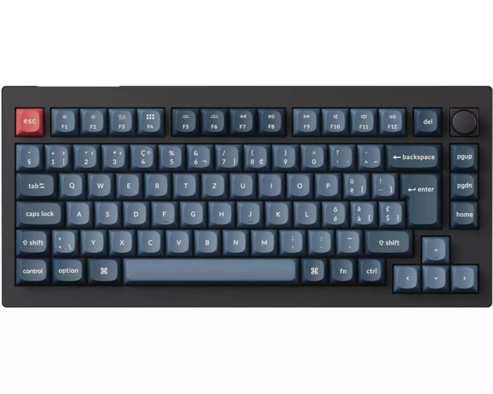 Keychron Gaming-Tastatur V1 Max Black Brown Switch