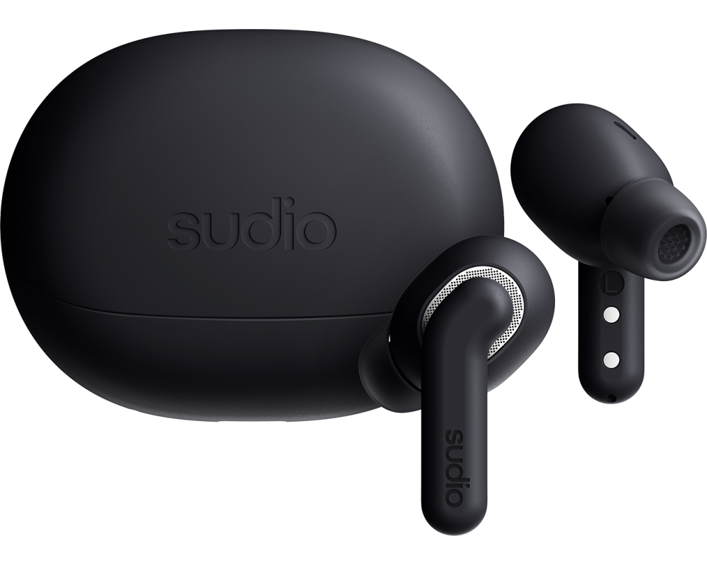 SUDIO Noise Cancelling Earbuds E4PROBLK E4 Pro, Black, Wireless