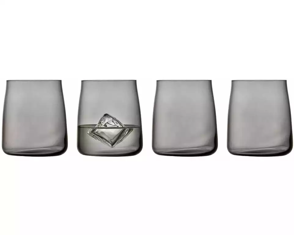 Lyngby Trinkglas Zero Dunkelgrau, 6 Stück, 42 cl