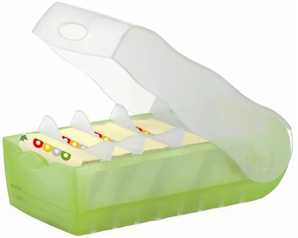 HAN Karteibox Croco A7 Grün