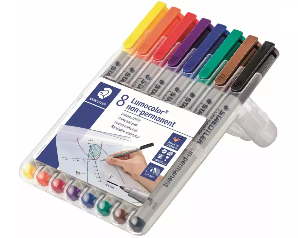 Staedtler Folienstift Lumocolor 316 F 8er-Set, wasserlöslich