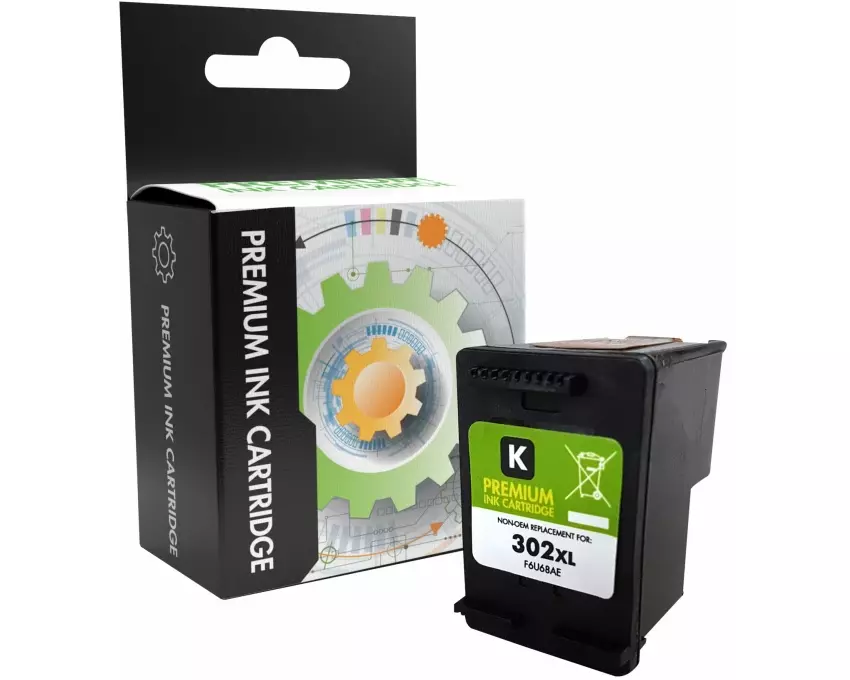 STATIC Ink cartridge compatible with HP F6U68AE 302XL black remanufactured 480 pages