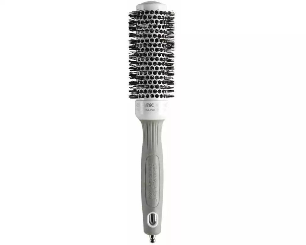 OLIVIA GARDEN Expert Blowout Shine Rundbürste Keramik 35 mm Weiss und Grau