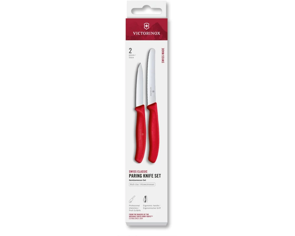 Victorinox Gemüsemesser-Set Swiss Classic, Rot