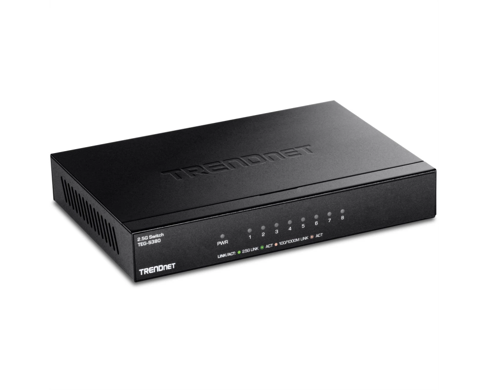 TRENDnet TEG-S380 8-Port 2.5G Switch, Unmanaged, schwarz