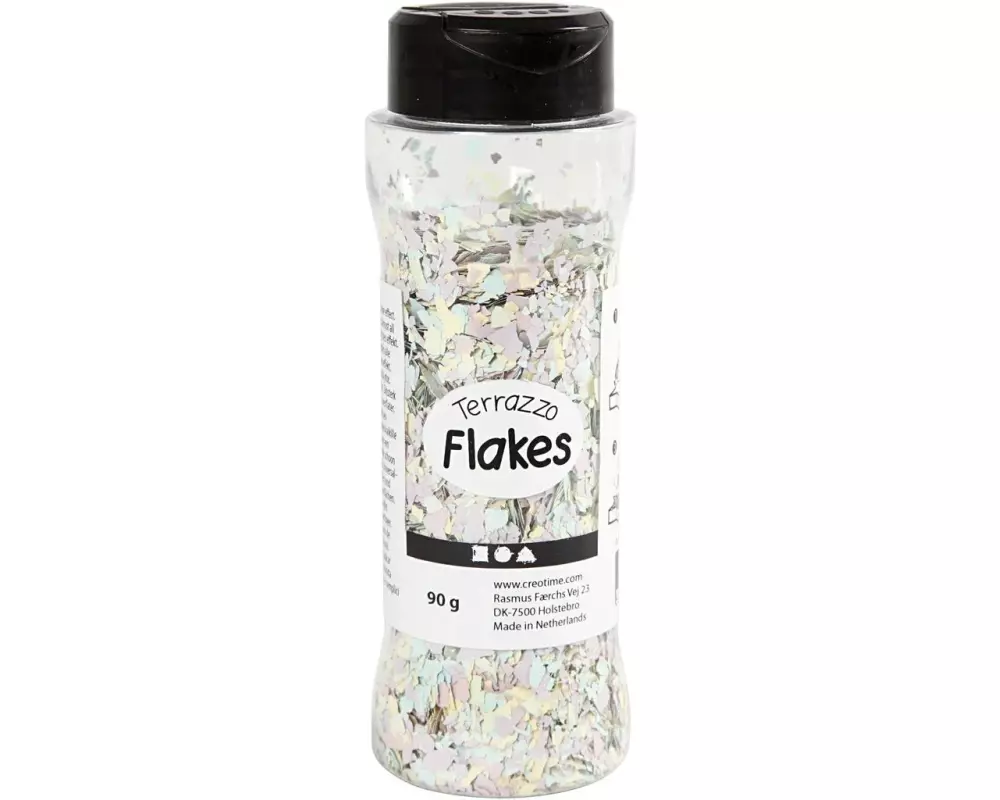 Creativ Company Farbflocken Terrazzo 90 g, Pastell