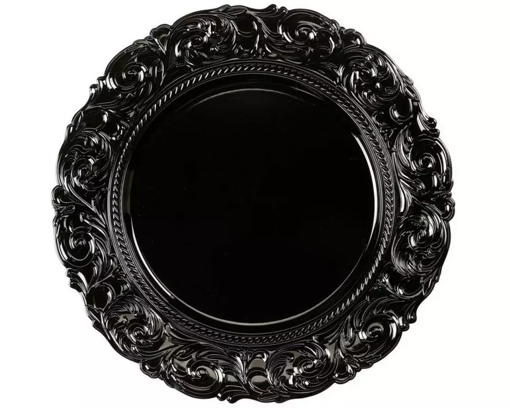 INGES CHRISTMAS DECOR Weihnachtsteller 33 cm, Schwarz