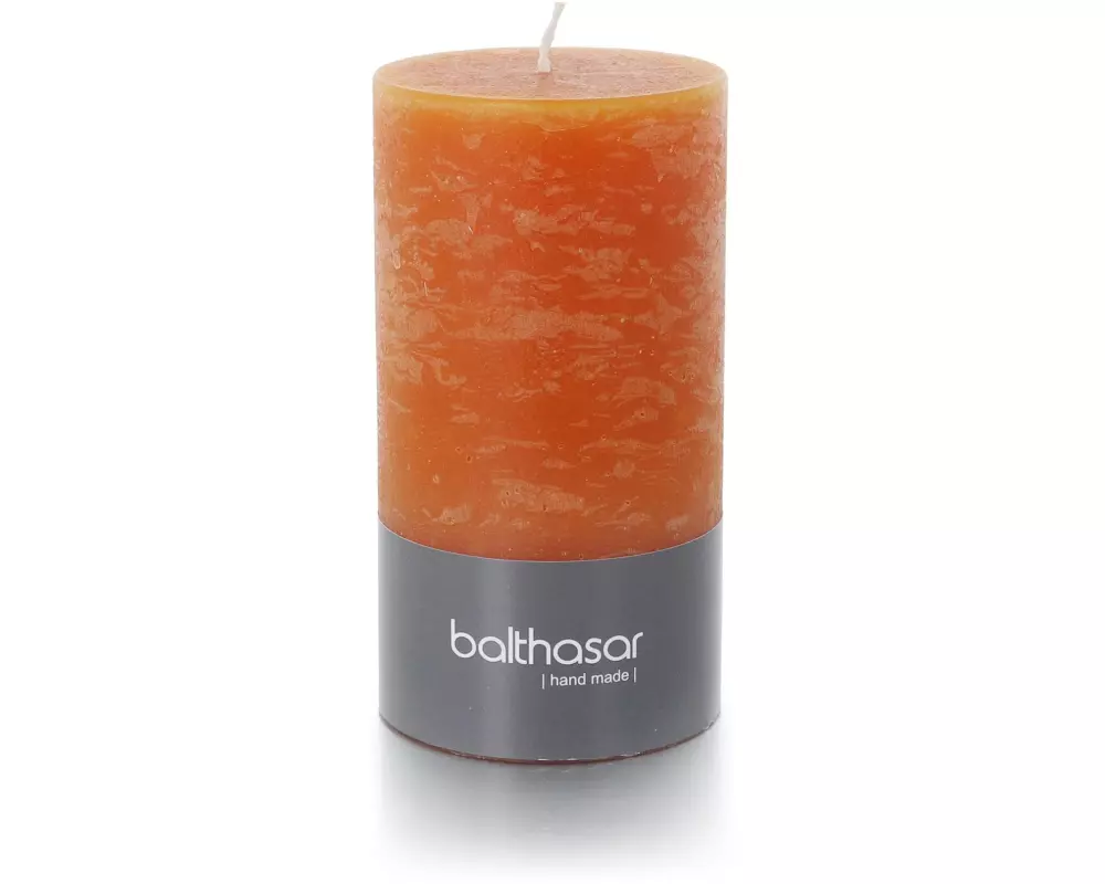balthasar Zylinderkerze Rustico 13 cm x 7 cm, Orange