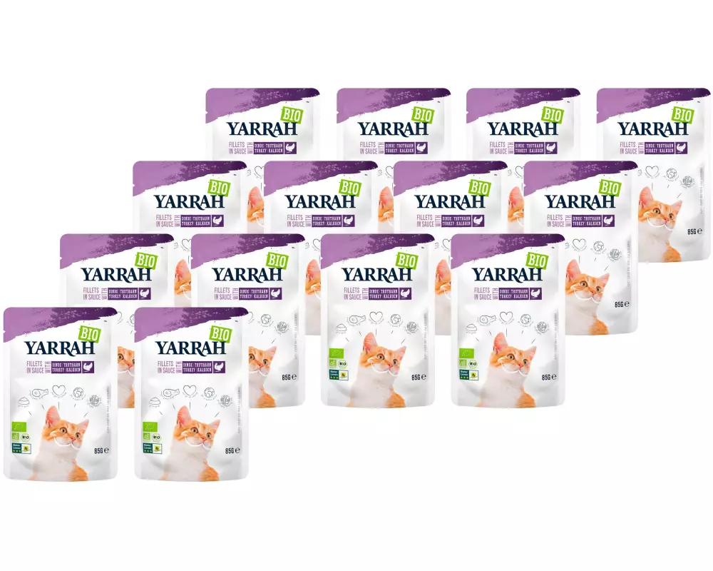 Yarrah Bio-Nassfutter Fillets in Sauce Huhn & Truthahn 14 x 85 g