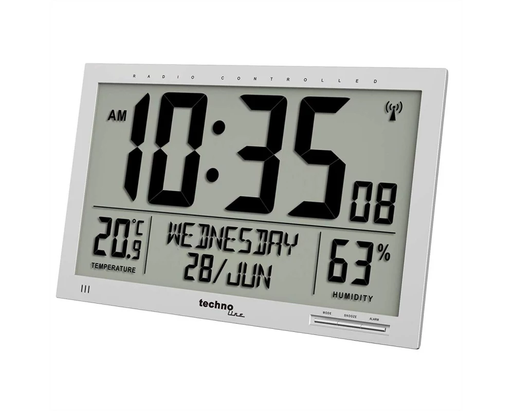 Technoline Funk-Wanduhr WS 8013 Grau