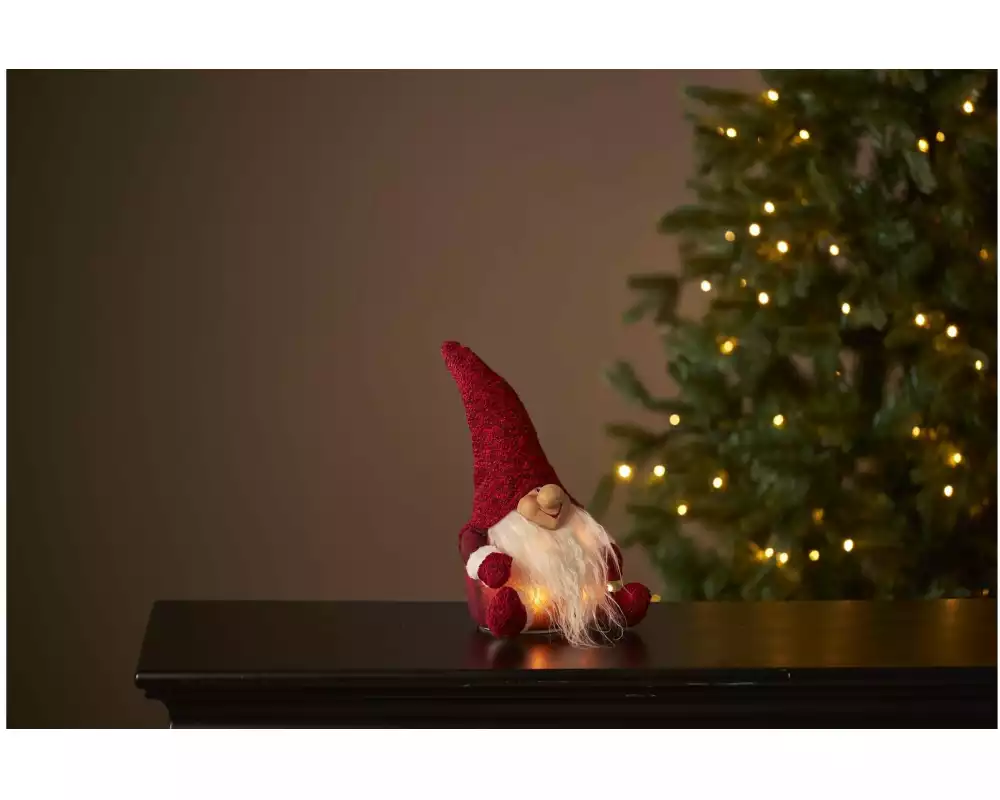 Star Trading LED-Figur Wichtel, 4 LED, 34 cm, Rot