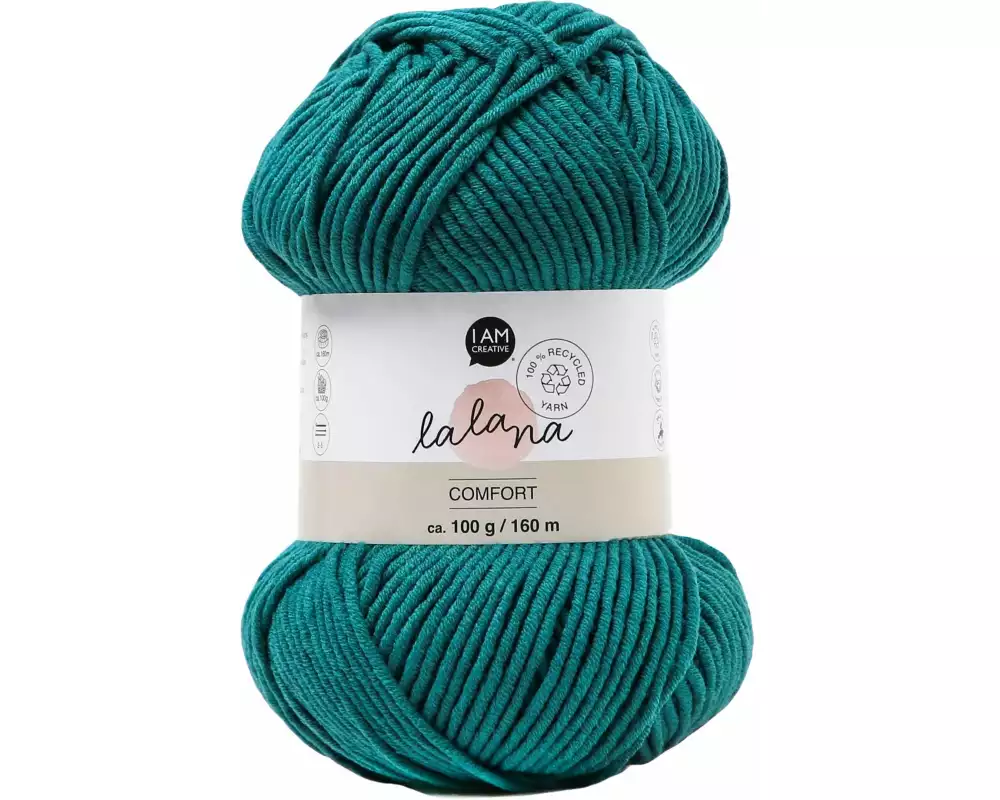 lalana Wolle Comfort 100 g, Graugrün