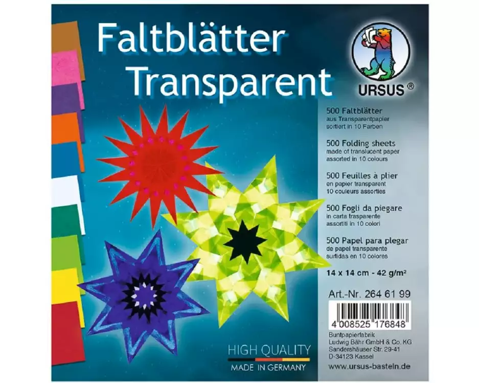 URSUS Faltblätter 10 Farben 500 Blatt