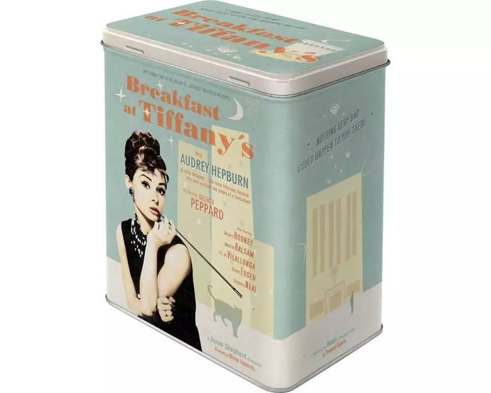 Nostalgic Art Vorratsdose Breakfast at Tiffanys 3 l, Beige/Schwarz/Türkis