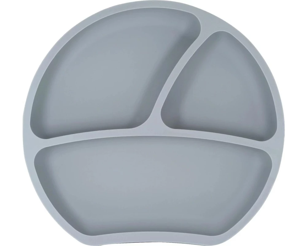 Kindsgut Kinderteller unterteilt Dunkelgrau