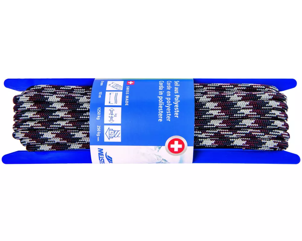 Meister Polyesterseil Ø 8 mm, 10 m, 1250 kg, Blau-Rot