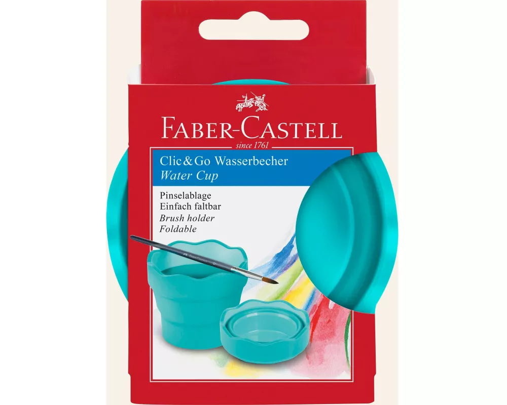 Faber-Castell Wasserbecher Clic&Go Türkis