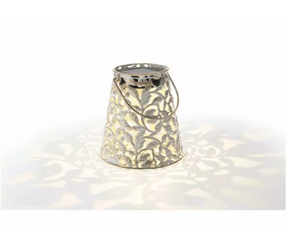 STT Laterne Solar Antic Rosy, Ø 15 cm, Weiss