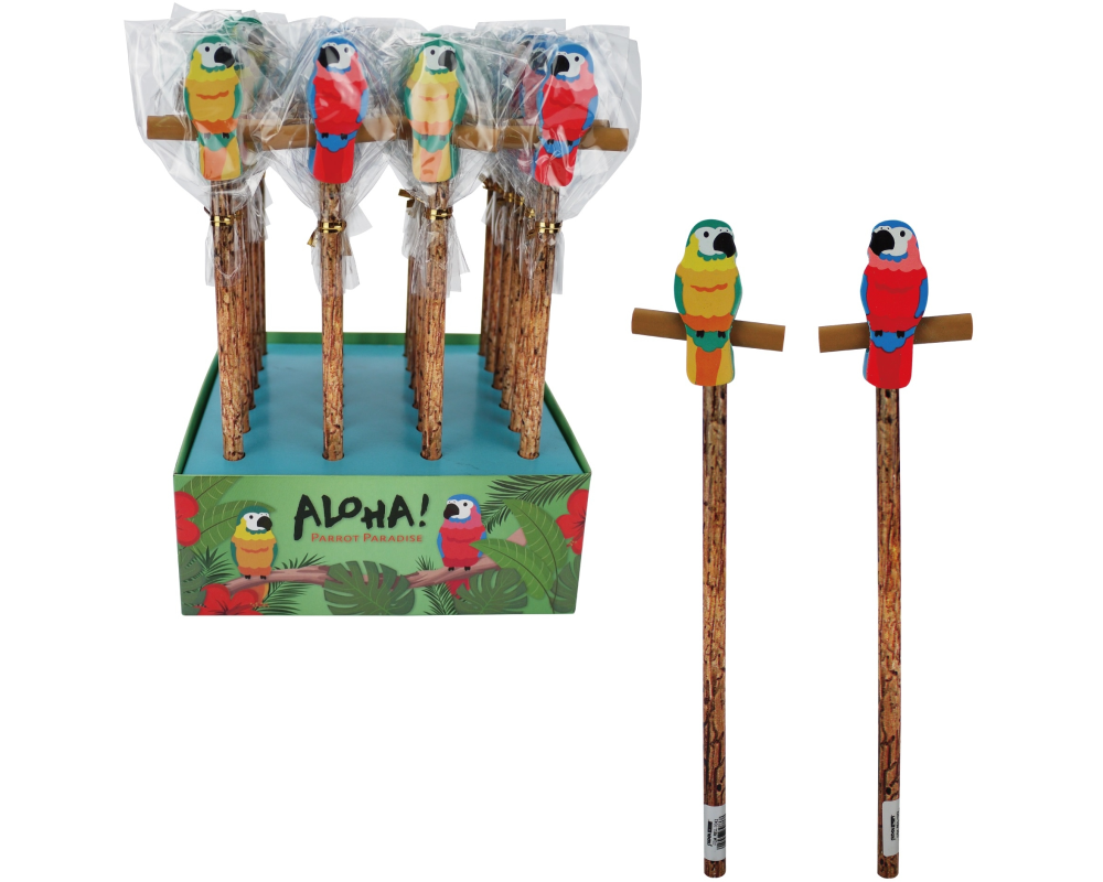 ROOST Bleistift Papagei REA-1042 Radiergummi, 2 ass.