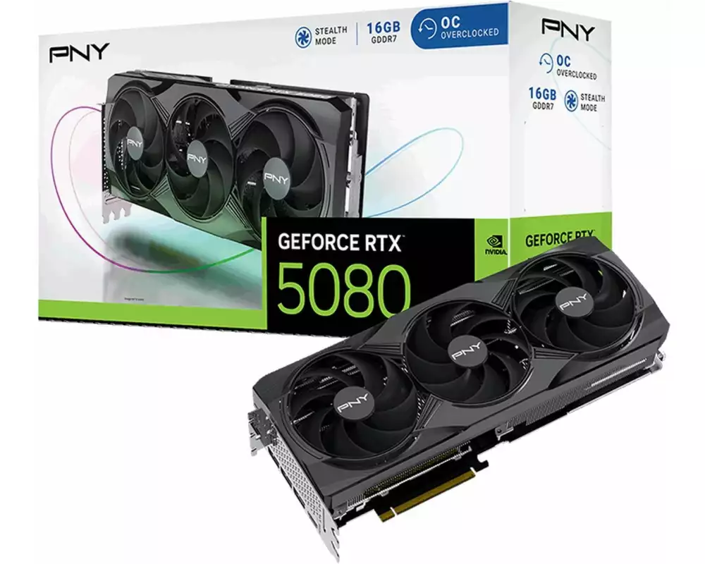 PNY GeForce RTX 5080 16384 MB GDDR7 OC Edition