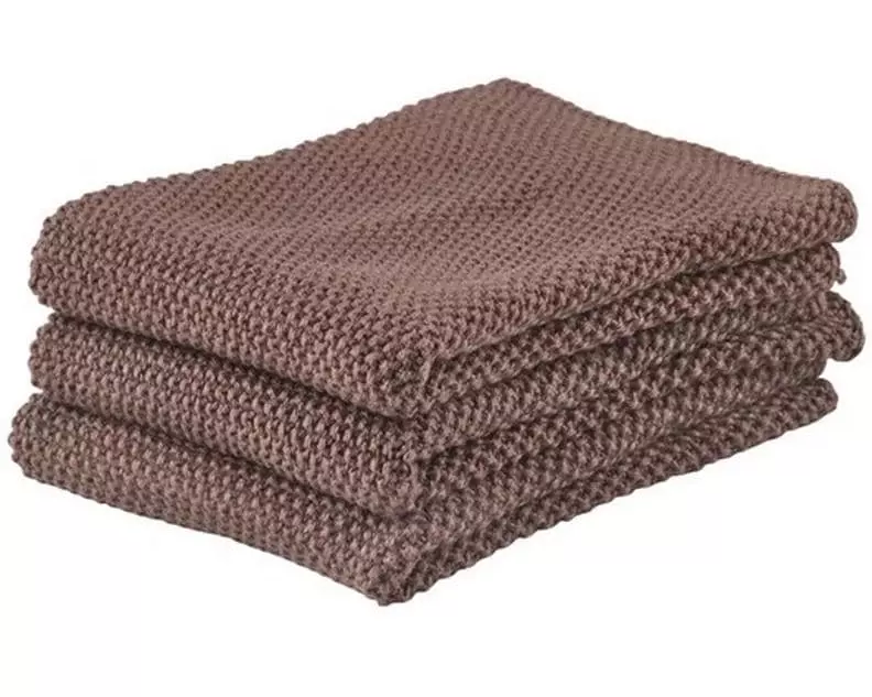 Zone Denmark Abwaschlappen 3er Set, Braun, 27 x 27 cm