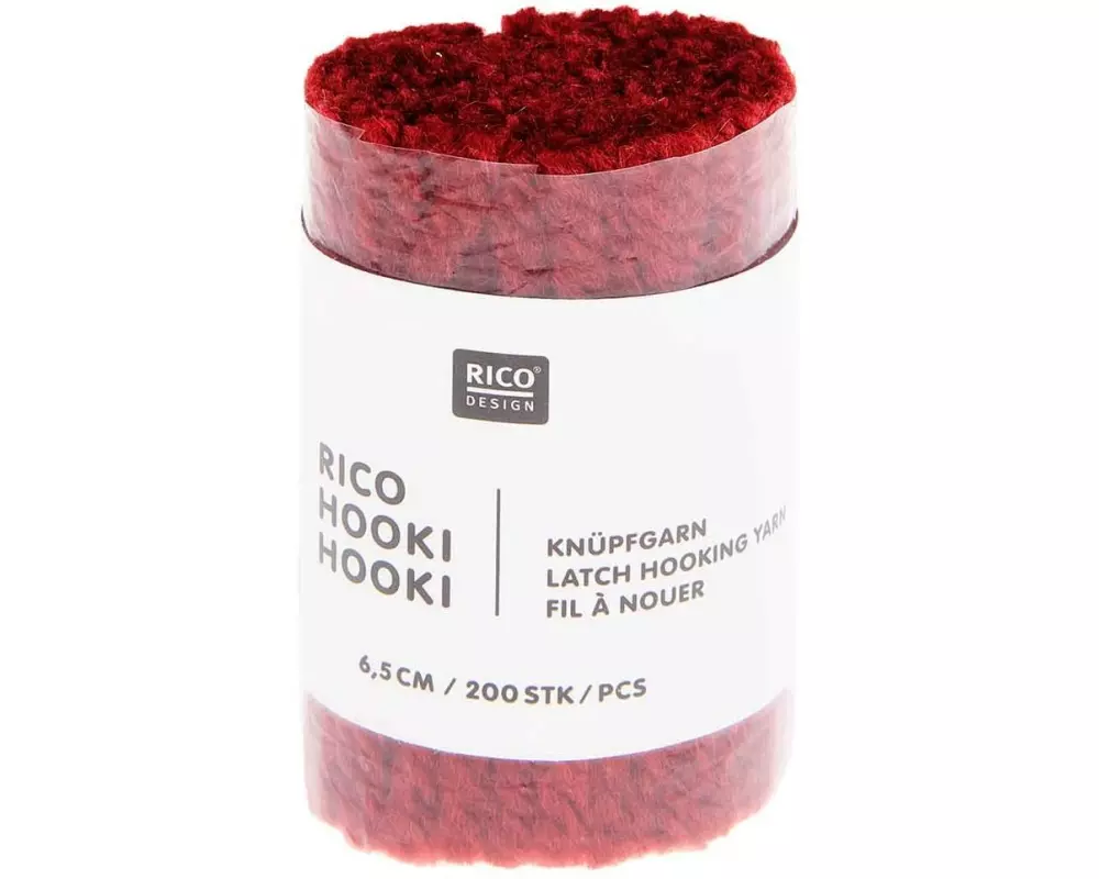 Rico Design Hooki Knüpfgarn Dunkelrot