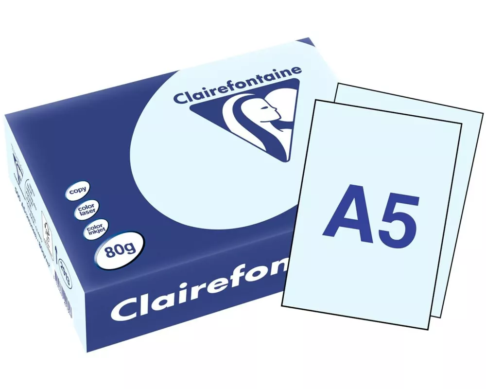 Clairefontaine Kopierpapier Trophée A5, Hellblau, 80 gm2, 500 Blatt