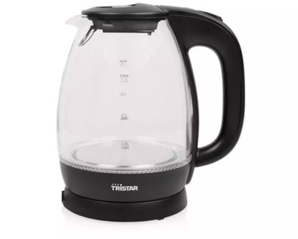 Tristar Wasserkocher WK-3405 1.7 l, Transparent/Schwarz
